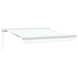 vidaXL Toldo retr&aacute;ctil Blanco 300 x 250 cm Lona y Aluminio
