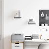 vidaXL Estante flotante de pared 2 uds MDF gris brillo 23x23,5x3,8 cm