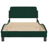 vidaXL Estructura de cama Dover terciopelo verde oscuro 100x200 cm