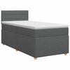 vidaXL Cama box spring con colch&oacute;n Gris oscuro 80 x 200 cm Tela
