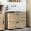 vidaXL Gabinete de Ba&ntilde;o con caj&oacute;n Roble Sonoma 76,5 x 35 x 64 cm