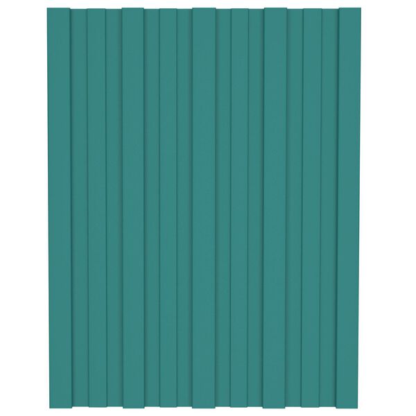 vidaXL Panel de techo 12 pcs Verde 60 x 45 cm Acero galvanizado