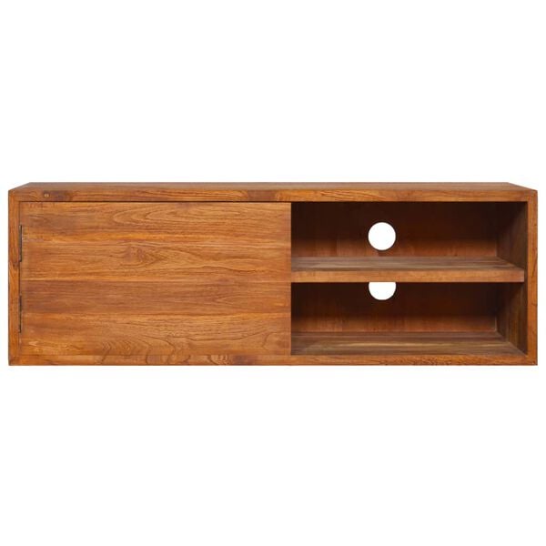 vidaXL Mueble de TV de pared madera maciza de teca 180x30x30 cm