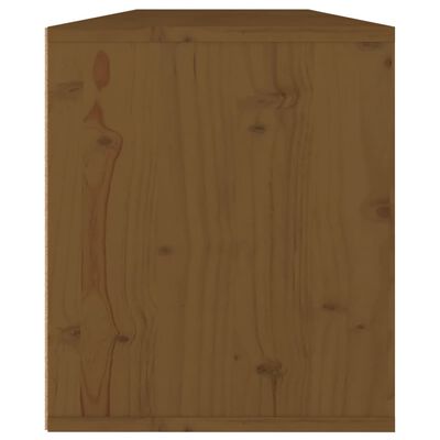 vidaXL Armarios pared 2 uds madera maciza pino marrón miel 60x30x35 cm