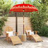 vidaXL Parasol Balin&eacute;s Rojo 185 x 185 x 260 cm Algod&oacute;n