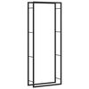 vidaXL Le&ntilde;ero negro mate 80x28x222 cm acero