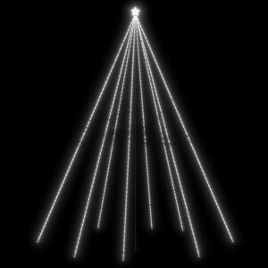 vidaXL LED árbol de Navidad interior/exterior 1300 LED blanco frío 8 m