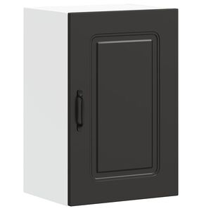 vidaXL Armario de pared para cocina Kalmar madera de ingenier&iacute;a negra