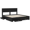vidaXL Estructura de cama con cabecera Roble Negro 180 x 200 cm