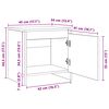 vidaXL Armario de Noche Roble artesanal 45 x 34 x 44,5 cm