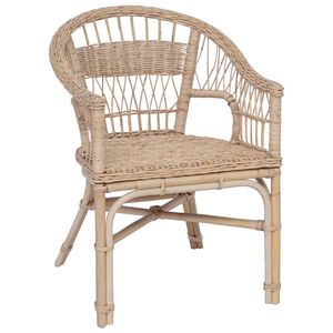 vidaXL Silla Apilable Rat&aacute;n Natural 60 x 60 x 81 cm
