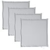 vidaXL Cojines asiento de jard&iacute;n cuadrados 4 uds gris claro 45x45x2 cm