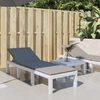 vidaXL Tumbona con cojines PP blanco