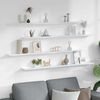 vidaXL Estantes de pared 4 unidades blanco brillo 115x9x3 cm