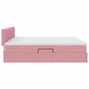 vidaXL Cama con almacenamiento Rosa 180 x 200 cm Terciopelo