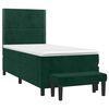 vidaXL Cama box spring con colch&oacute;n terciopelo verde oscuro 90x200 cm