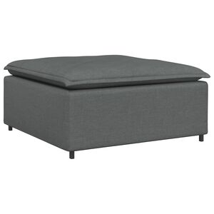 vidaXL Sof&aacute; modular con reposapi&eacute;s, gris oscuro, 100 x 100 x 48 cm