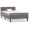 vidaXL Estructura de cama sin colch&oacute;n terciopelo gris 100x200 cm