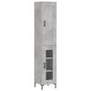 vidaXL Aparador de madera contrachapada gris hormig&oacute;n 34,5x34x180 cm