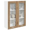 vidaXL Mueble colgante con puerta Roble artesanal 80 x 31 x 100 cm