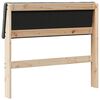vidaXL Cabecero tapizado Gris oscuro 90 cm Madera de pino macizo
