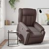 vidaXL Sill&oacute;n reclinable elevable cuero sint&eacute;tico marr&oacute;n