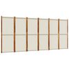 vidaXL Biombo divisor de 6 paneles gris claro 420x180 cm