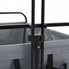 vidaXL Carro de Mano Plegable Gris 89 x 63 x 96 cm Acero y Tela Oxford