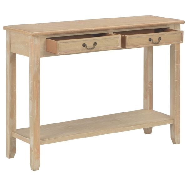 vidaXL Mesa consola de madera 110x35x80 cm