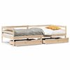 vidaXL Sofá cama con cajones madera maciza de pino 80x200 cm