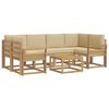 vidaXL Conjunto de sof&aacute;s de exterior 7 uds. y Beige