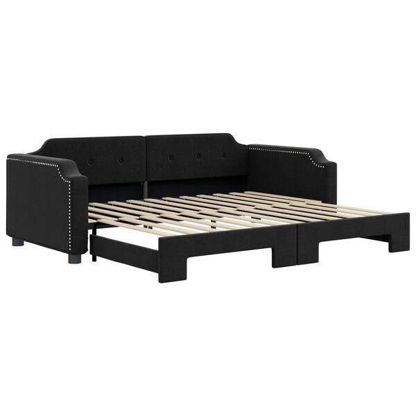 vidaXL Sofá cama nido tela negro 80x200 cm