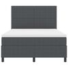vidaXL Cama Box Spring LED Gris Oscuro y 140 x 190 cm Tela de Pana