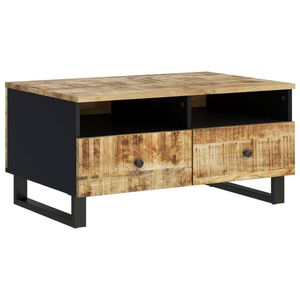 vidaXL Mesa de centro madera maciza mango y contrachapada 80x54x40 cm