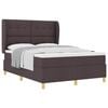 vidaXL Cama tipo Box Spring Manual Marr&oacute;n Oscuro 200 x 140 cm tela