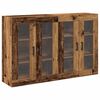 vidaXL Armarios de pared 2 uds. Madera envejecida 69,5 x 34 x 90 cm