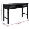 vidaXL Mesa consola de madera negra 110x45x76 cm