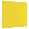 vidaXL Salpicadero de cocina 2 pcs Amarillo 70 x 60 cm vidrio templado