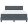 vidaXL Cama tipo Box Spring Gris oscuro 140 x 190 cm Terciopelo
