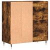 vidaXL Mueble discos madera contrachapada roble ahumado 84,5x38x89 cm