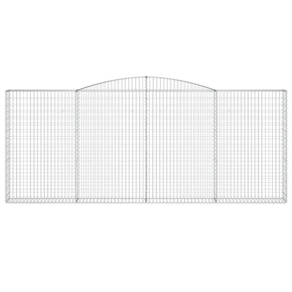 vidaXL Cestas gaviones 2 uds forma de arco hierro 400x30x160/180 cm