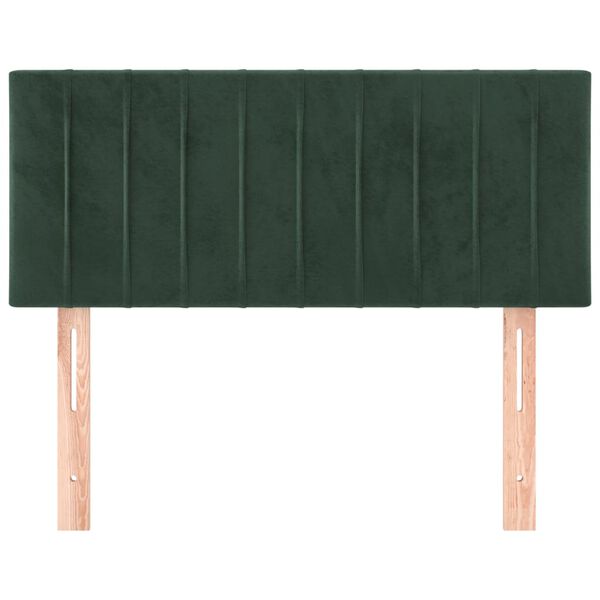 vidaXL Cabecero de terciopelo verde oscuro 100x5x78/88 cm