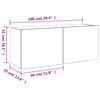 vidaXL Mueble de TV de pared con luces LED gris Sonoma 100x35x41 cm