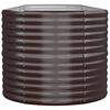 vidaXL Jardinera arriate acero galvanizado marrón 440x80x68 cm