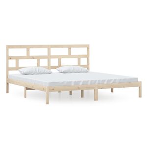 vidaXL Estructura de cama de madera maciza de pino 200x200 cm