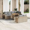 vidaXL Set de sof&aacute;s de jard&iacute;n 11pzas con cojines rat&aacute;n sint&eacute;tico beige