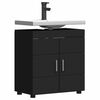 vidaXL Juego de Muebles de Ba&ntilde;o TULUM Negro 60 x 34 x 63 cm