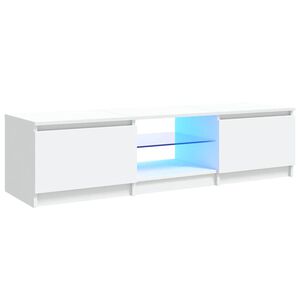 vidaXL Mueble para TV con luces LED blanco 140x40x36 cm