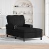 vidaXL Sill&oacute;n reclinable con coj&iacute;n Negro 91 x 157 x 91 cm tela