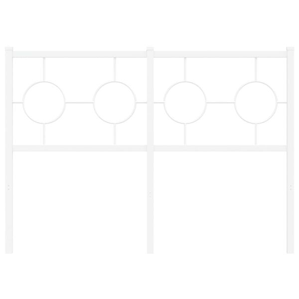 vidaXL Cabecero de metal blanco 120 cm